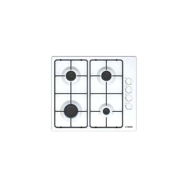 Газовая варочная панель Bosch PBP6C2B82O, 4 конфорки, эмалированная сталь, белый фото 1