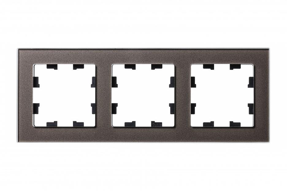 Рамка трехпостовая ATLASDESIGN NATURE, СТЕКЛО МОККО фото 2