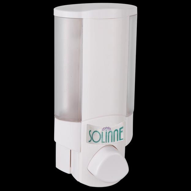 Дозатор для жидкого мыла пластиковый "Solinne", 1628, белый, 380 мл фото 1
