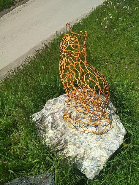 Скульптура из проволоки «КОТ РЫЖИЙ» фото 1