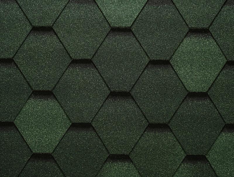 Гибкая черепица СБС «RUFLEX», цвет: тайга, коллекция Сота фото 1