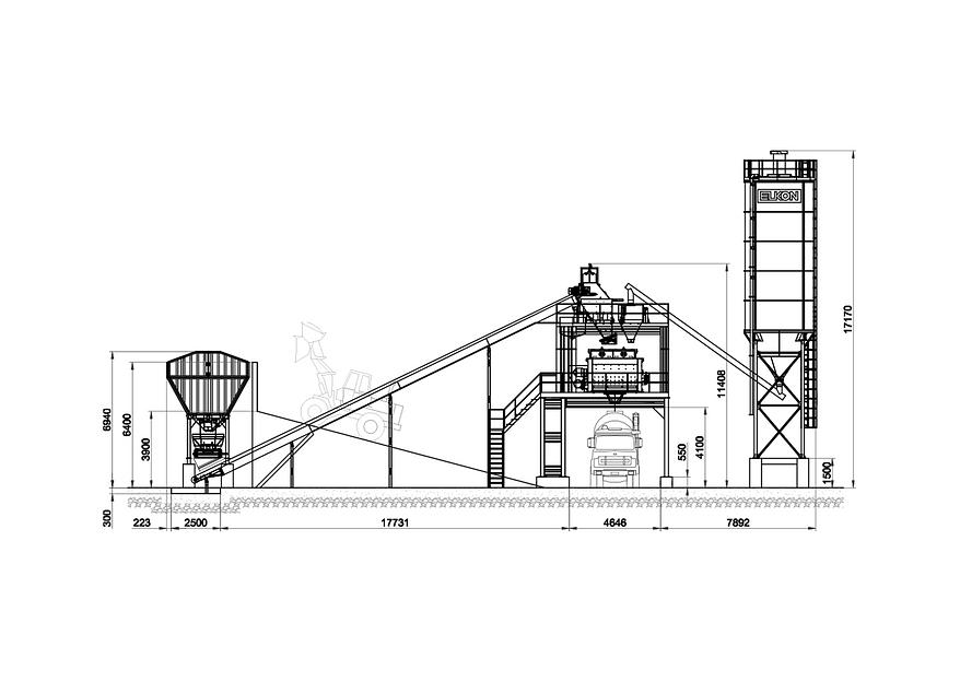 Стационарный бетонный завод ELKOMIX 135 фото 5