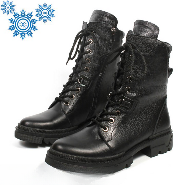 Зимние ботинки TAIS из натуральной кожи, арт.MT320 чёрный ОПТ фото 5