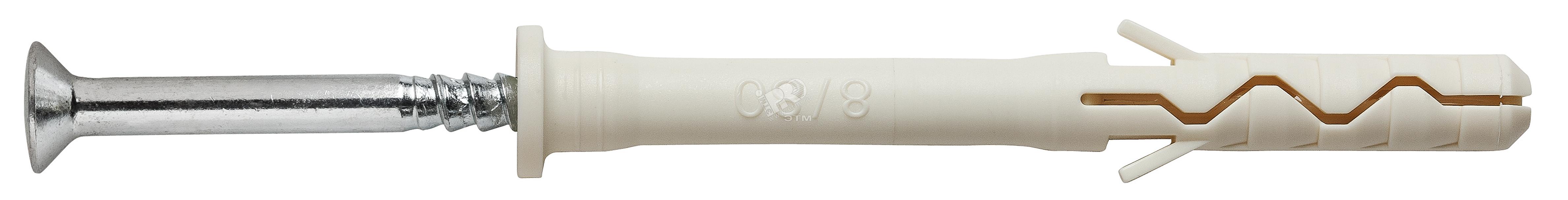 Дюбель-гвоздь 6х60 LYT LK SP цилиндрический бортик, нейлон (200шт) фото 1