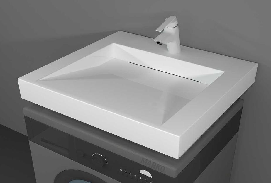 Раковина над стиральной машиной для ванной комнаты Марко «Блюз» ОПТ фото 2