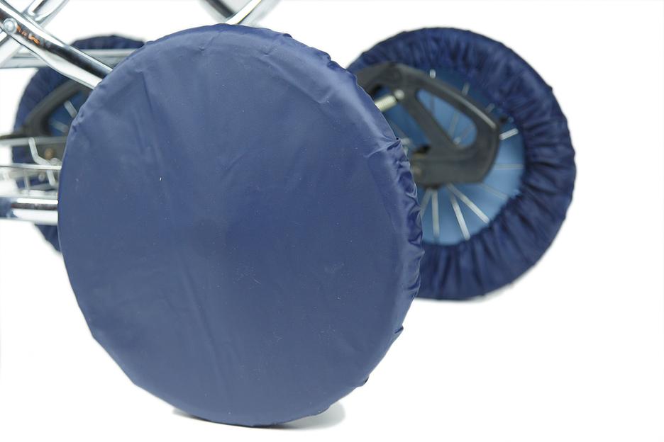 Чехлы на колёса коляски 16 см из прозрачной плёнки ОПТ фото 2