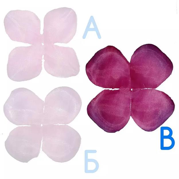 Заготовка для розы 190-3 Фиолетовая квадр. 4-кон. (x1) 12см 1637шт/кг фото 2