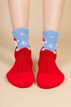 Носки шерстяные TOD Оймс с рисунком Дед Мороз фото 1