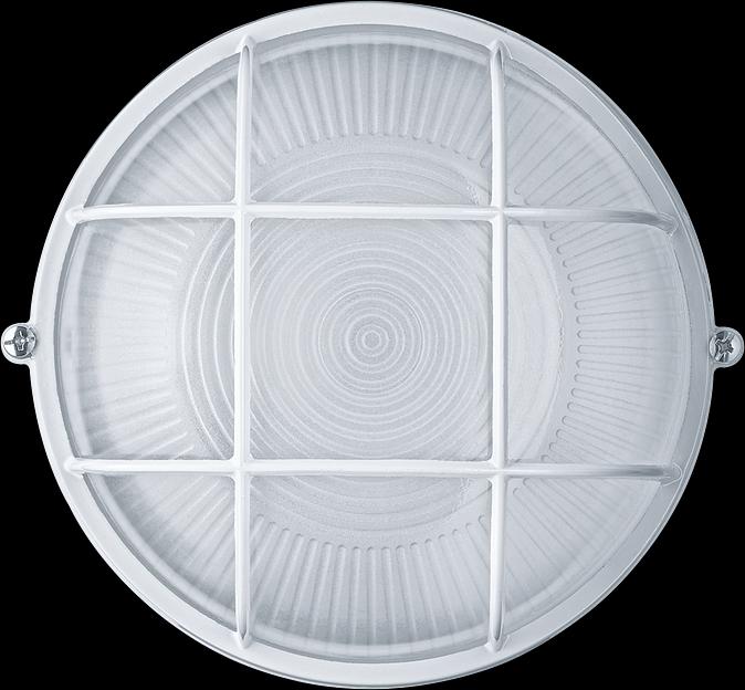 Светильник НПП-60w термостойкий круглый с решеткой IP54 белый фото 1