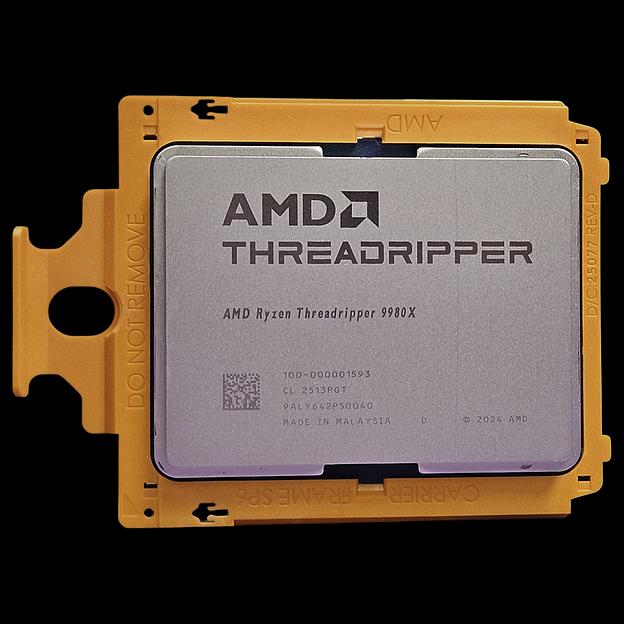 Центральный Процессор AMD RYZEN Threadripper 9980X OEM (Shimada Peak, 4nm, C64/T128, Base 3,2 GHz, Turbo 5,4 GHz, Without Graphics, L3 256MB, TDP 350W, sTR5) фото 1