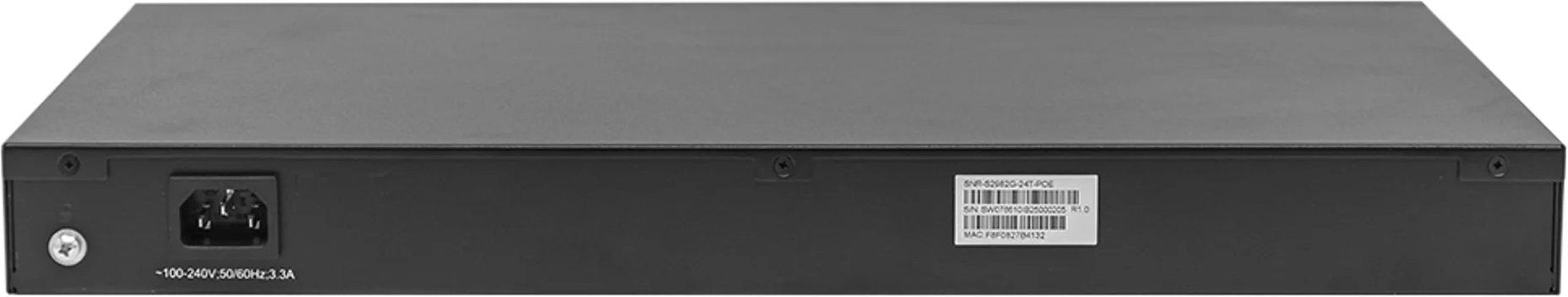 Коммутатор SNR SNR-S2982G-24T-POE-E 24G 4SFP 24PoE 370W управляемый фото 3