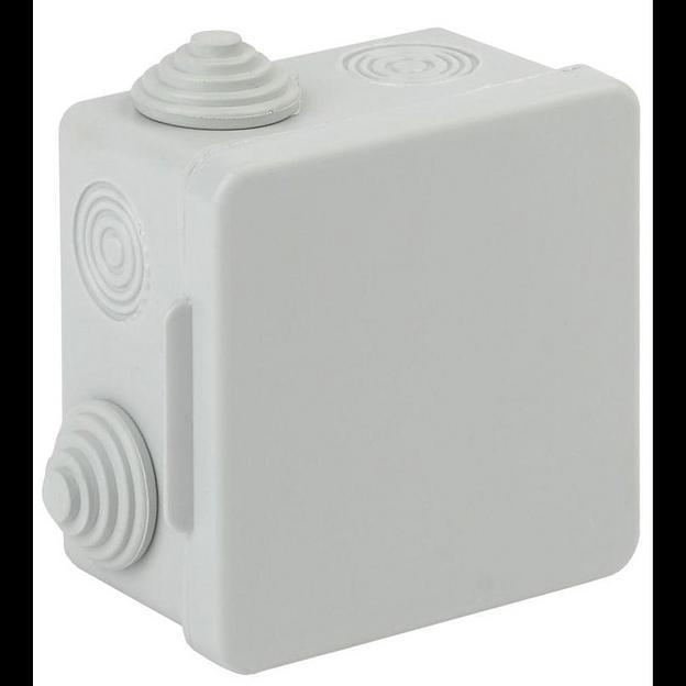 ЭРА Б0037443 Коробка распаячн. открытой установки КОР 80х80х50мм с гермовводами 7 вх. IP54 фото 1