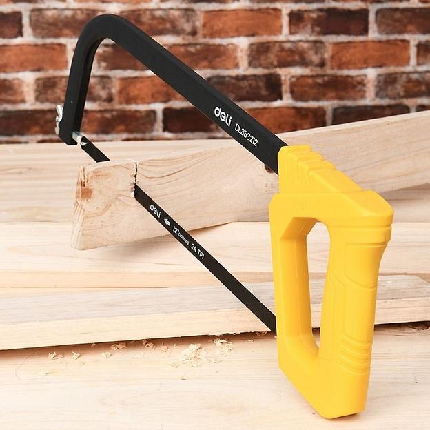 Ножовка по металлу, дереву, пластику Deli DL353212 300мм, пильное полотно из стали 65Mn, пластиковая ручка фото 3