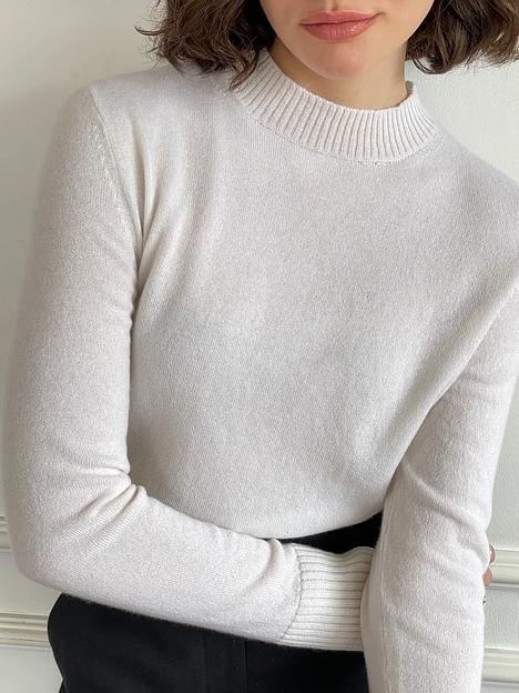 Кашемировый молочный джемпер Одри ОПТ фото 4