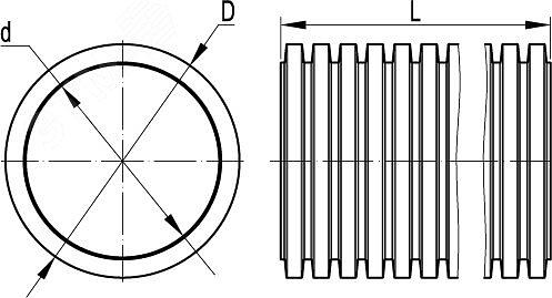 Труба двустенная ПНД гибкая для кабельной канализации д.125мм с протяжкой, SN8, 500Н, в бухте 40м, цвет красный фото 2