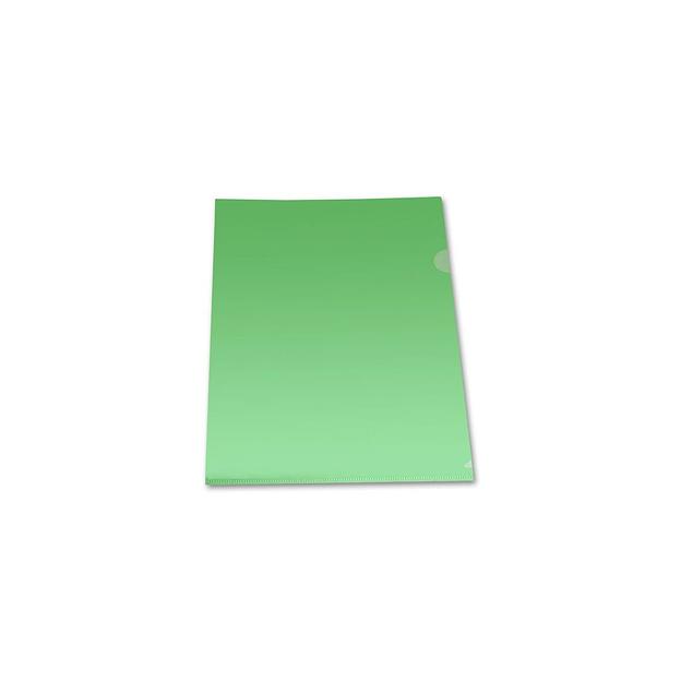 Папка-уголок Бюрократ -E310/1GR, A4, пластик, 0.18мм, зеленый фото 1