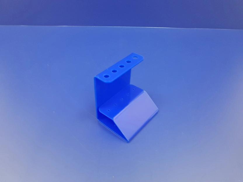 Подставка для ручек карандашей кистей 5 секции.(вертикальное размещение, место для логотипа, синяя) фото 4