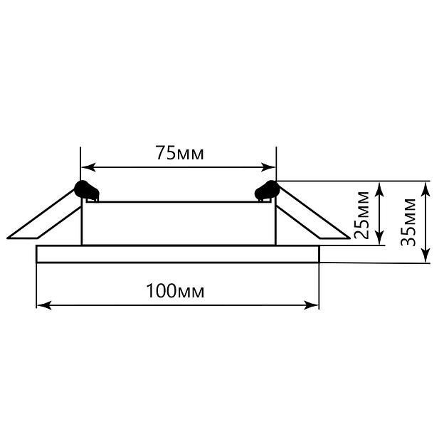 Светильник светодиодный ДВО-6w 4000K 480Лм со стеклом белый фото 5