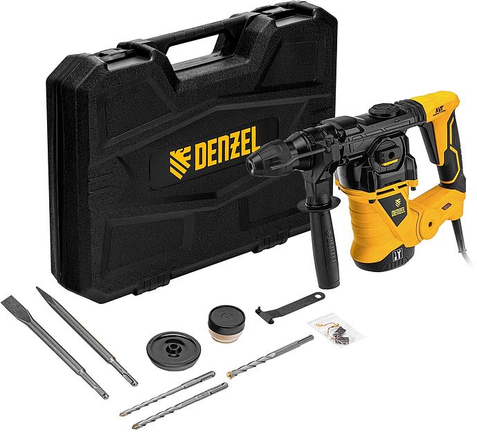 Перфоратор Denzel RHV-1250-30 патрон:SDS-plus уд.:5Дж 1250Вт (кейс в комплекте) фото 1