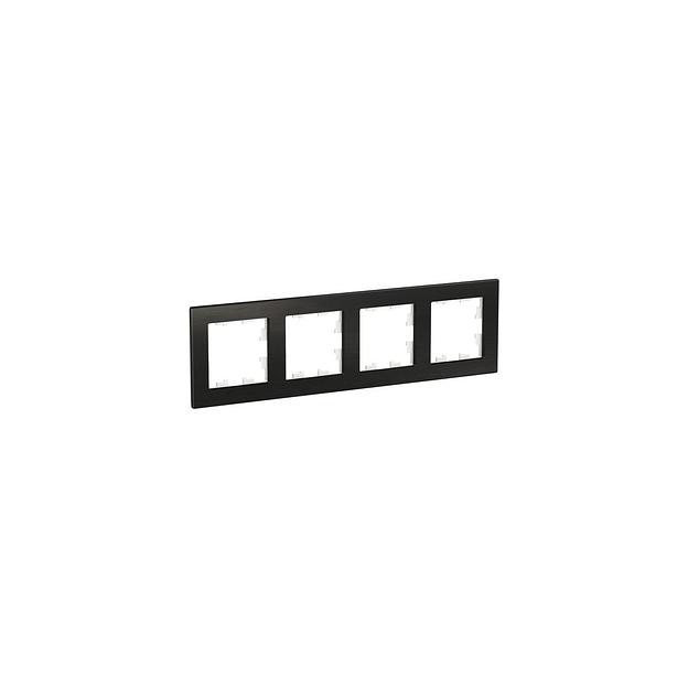 Рамка Schneider Electric ATN312304 (ATN312304) накладная 4штx горизонтальный монтаж ABS пластик черный фото 1