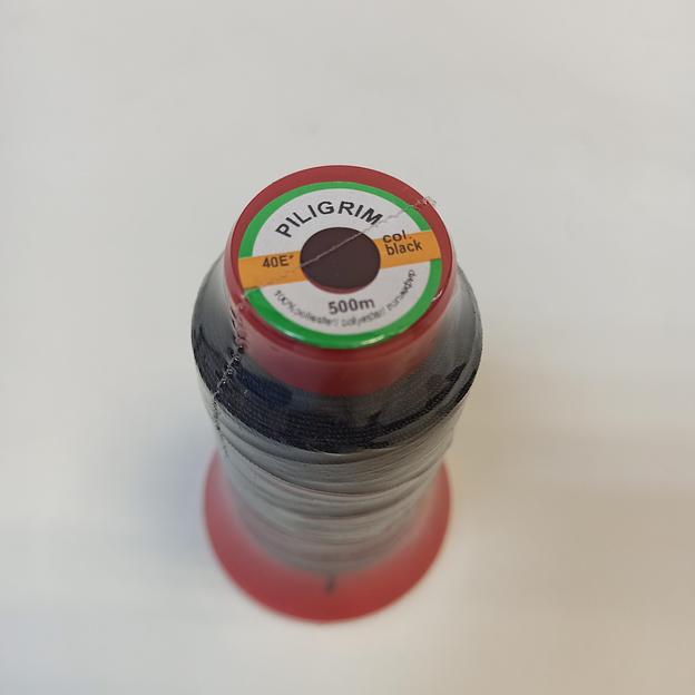 Нитки капрон лавсан №40 черный 500 м фото 1