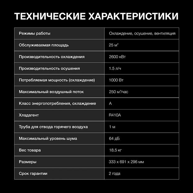 Кондиционер мобильный Hyundai HPAC-09-2 фото 8