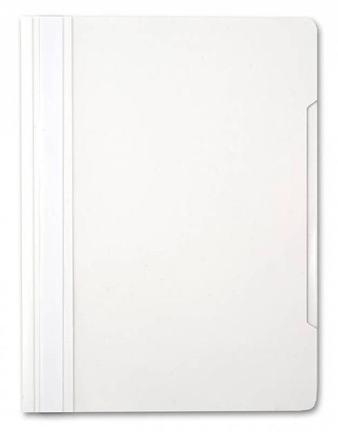 Папка-скоросшиватель Бюрократ -PS20WH A4 прозрач.верх.лист пластик белый 0.12/0.16 фото 1