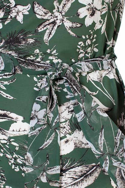 Блузка женская  4021-24/13/Зеленый, белый  фото 3