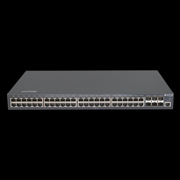 Управляемый коммутатор уровня 3 BDCOM S2900-48T6X, 48x 10/100/1000Base-T, 6x 1/10GE SFP+, 220VAC фото 1