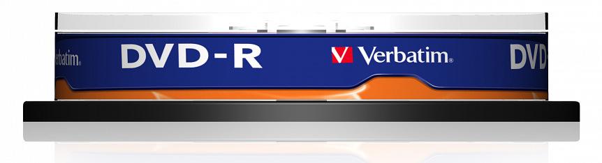 Диск DVD-R Verbatim 4.7Gb 16x Cake Box (10шт) (43523) фото 3