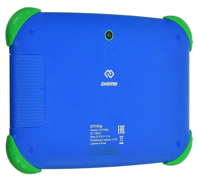 Планшет Digma CITI Kids MT8321 (1.3) 4C RAM2Gb ROM32Gb 7" IPS 1024x600 3G Android 9.0 синий 2Mpix 0.3Mpix BT WiFi Touch microSDHC 64Gb minUSB 2800mAh фото 8