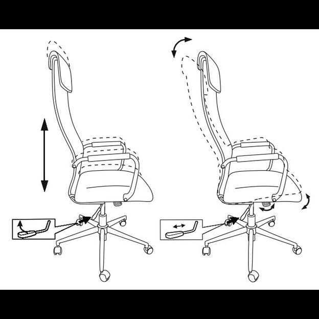 Кресло руководителя Бюрократ KB-9N/ECO черный эко.кожа с подголов. крестовина металл хром фото 2
