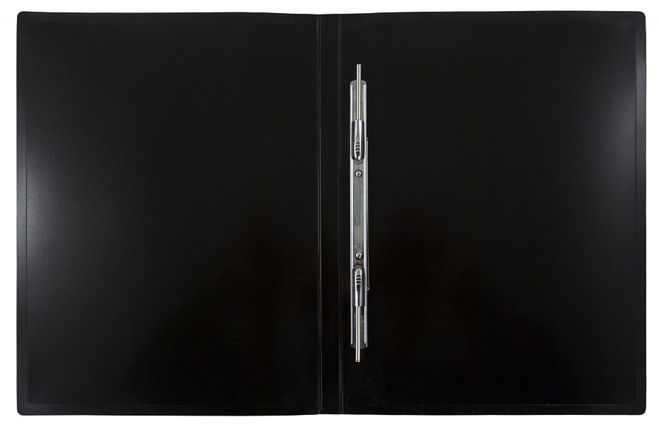 Папка метал.пруж.скоросш. Бюрократ DeLuxe DL07PBBERRY A4 пластик 0.7мм кор.27мм черничный фото 2