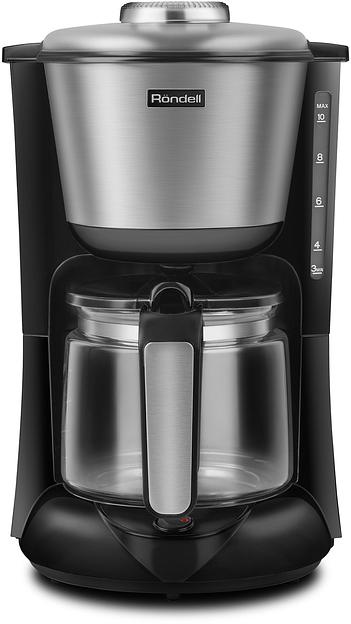 Кофеварка капельная Rondell 1100-RE-01 1000Вт серебристый/черный фото 1