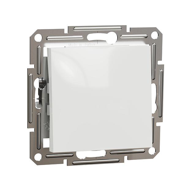 Выключатель одноклавишный SE EPH0570121 Asfora перекрестный механизм белый фото 1