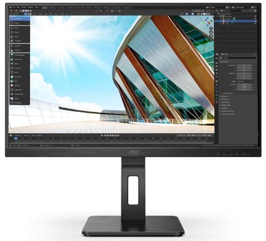 Монитор 27" AOC Q27P2Q 2560x1440 75Hz IPS LED 16:9 4ms D-Sub HDMI DP 4*USB3.2 50M:1 1000:1 178/178 300cd HAS Pivot Tilt Swivel Speakers Black (Q27P2Q) фото 1