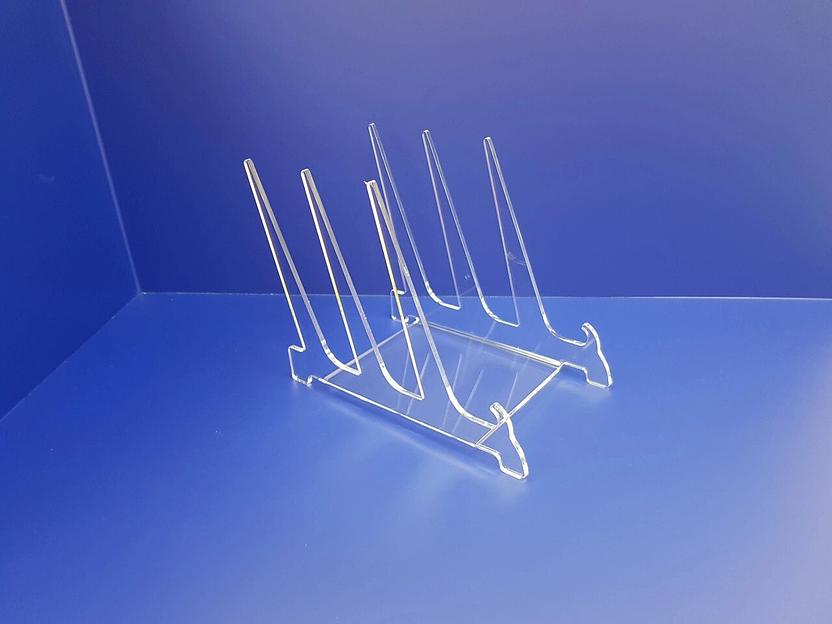 Подставка для декоративных тарелок тройная горизонтальная. фото 2