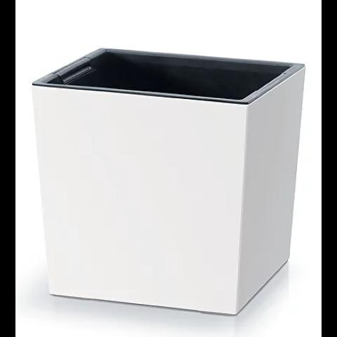 Горшок с внутренней вставкой Urbi Square Low DURS L I Prosperplast, белый (DURS300L) фото 1