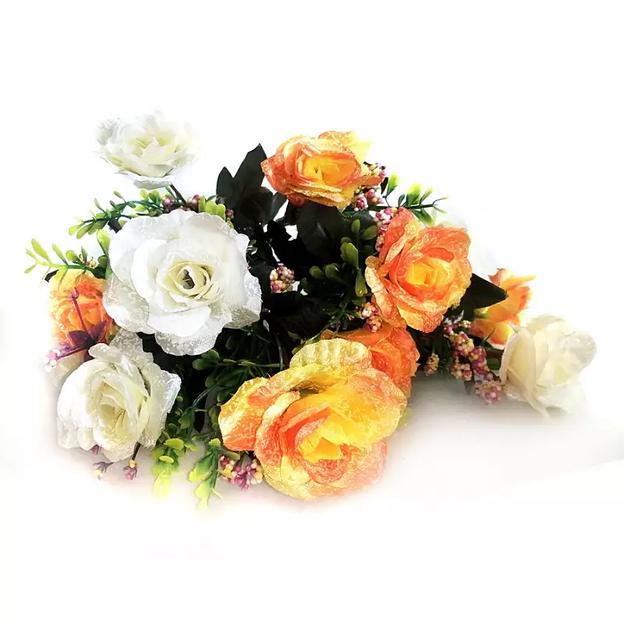 Букет интерьерных роз 12 голов 42см фото 4