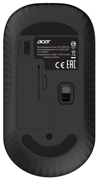 Мышь Acer OMR130 черный оптическая (1200dpi) беспроводная USB (3but) фото 2