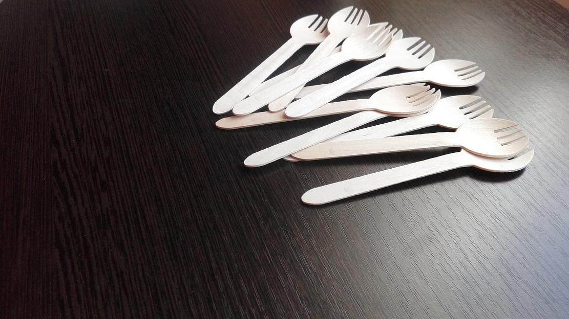 Ложка-вилка одноразовая 160 мм ОПТ фото 3