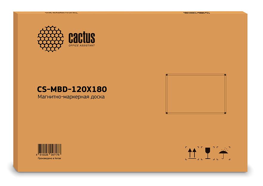 Доска магнитно-маркерная Cactus CS-MBD-120X180 магнитно-маркерная лак белый 120x180см алюминиевая рама фото 2