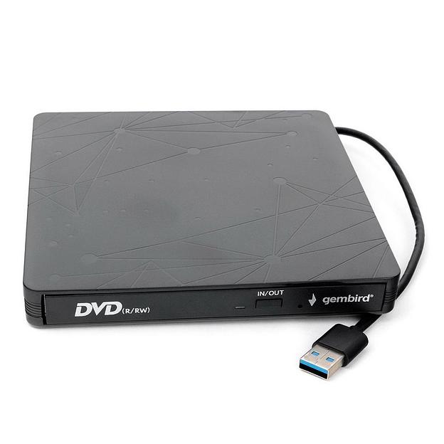 Внешний DVD-привод Gembird DVD-USB-03 USB 3.0 пластик, черный (DVD-USB-03) (271651) {20} фото 3
