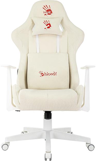 Кресло игровое A4Tech Bloody GC-570 белый сиденье белый с подголов. крестов. пластик пластик белый фото 2