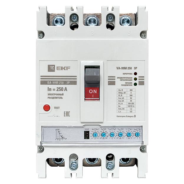 Выключатель автоматический ВА-99М 250/250А 3P 50кА с электронным расцепителем EKF PROxima фото 3