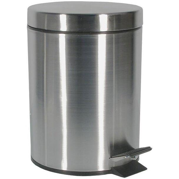 Мусорное ведро - урна с педалью G-teq 7л шлифованная нержавеющая сталь, матовая фото 1