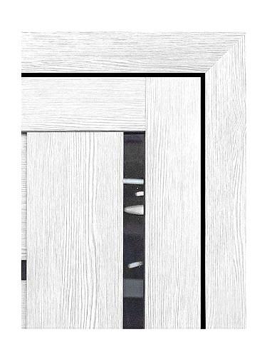 Межкомнатная дверь Тренд Т-3 белая лиственница со стеклом фото 2