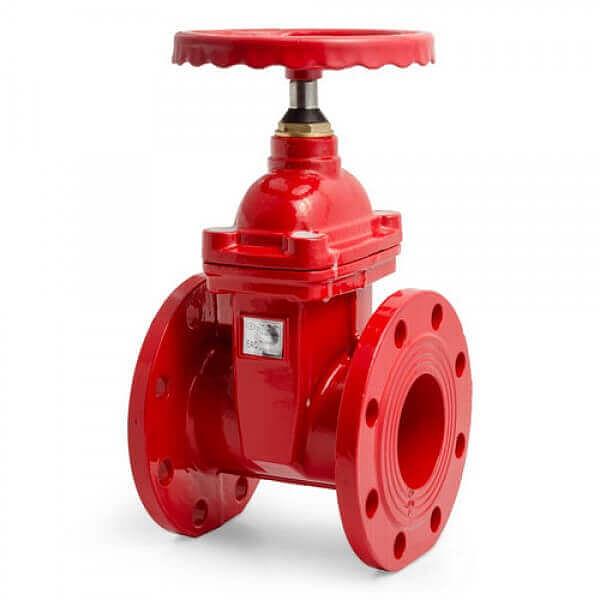 Задвижка чугунная 30ч39р  МЗВГ обрезиненный клин с гайкой и направляющими клина Ду 150 Ру16 до +150 фланцевая фото 1