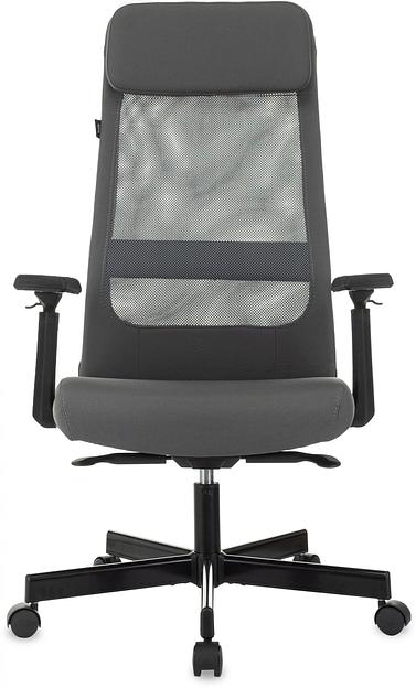 Кресло руководителя Бюрократ T-995 серый TW-04 Neo Grey сетка/ткань крестов. металл черный фото 2