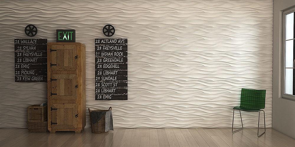 3D панель гипсовая «Острые волны» опт фото 2